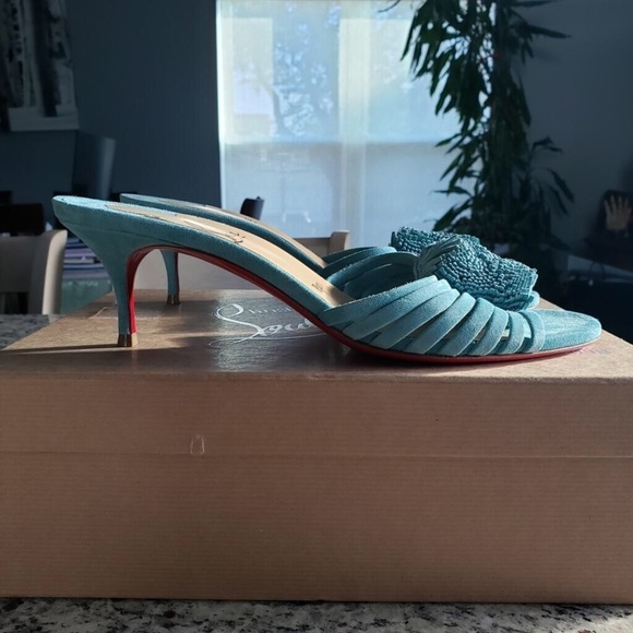 NEW Christian Louboutin Belbrossa Suede Mule Size 39.5 - Picture 7 of 12